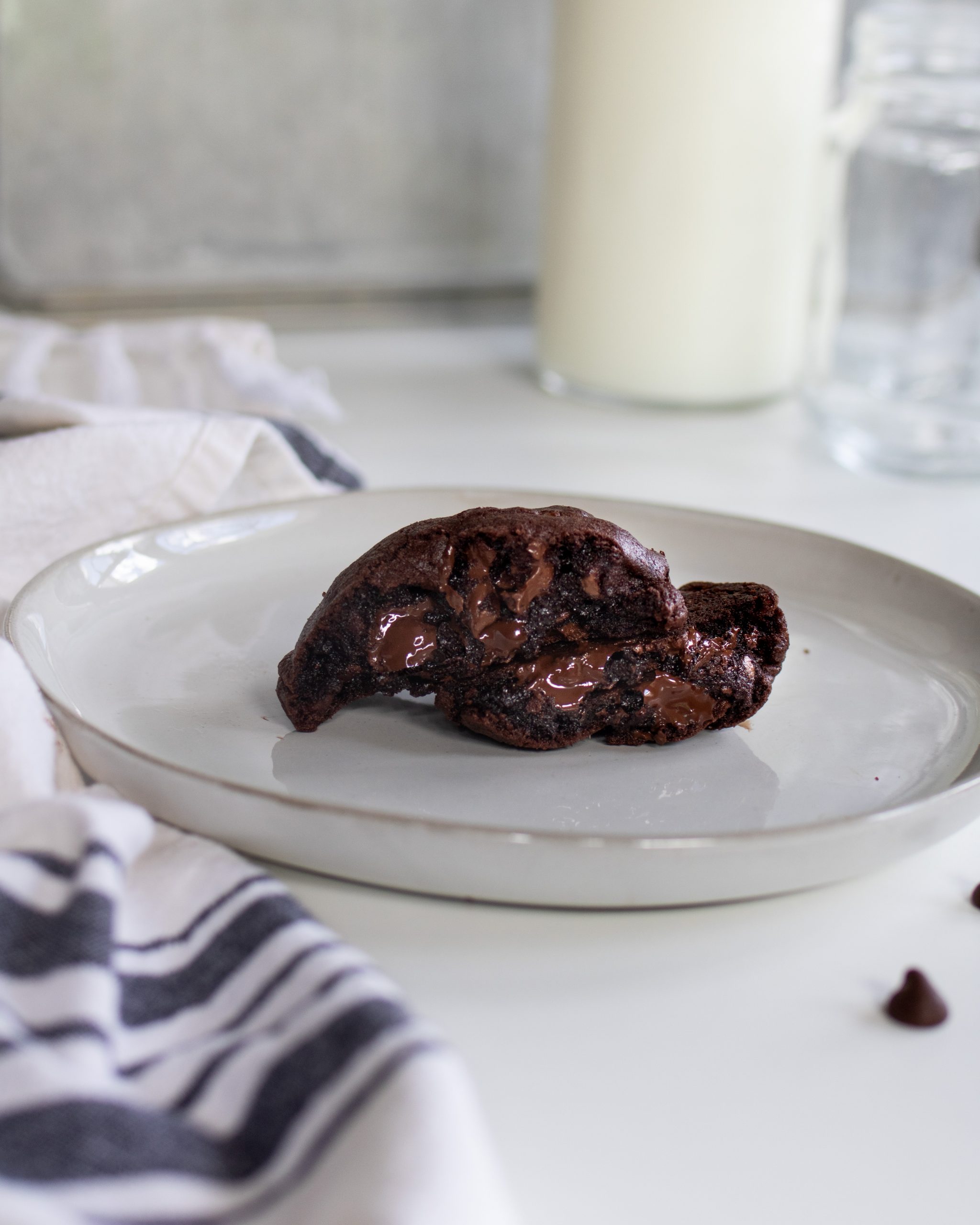 Double Dark Chocolate Cookies (also Chocolate Peanut Butter version)