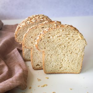 sliced baby oatmeal bread