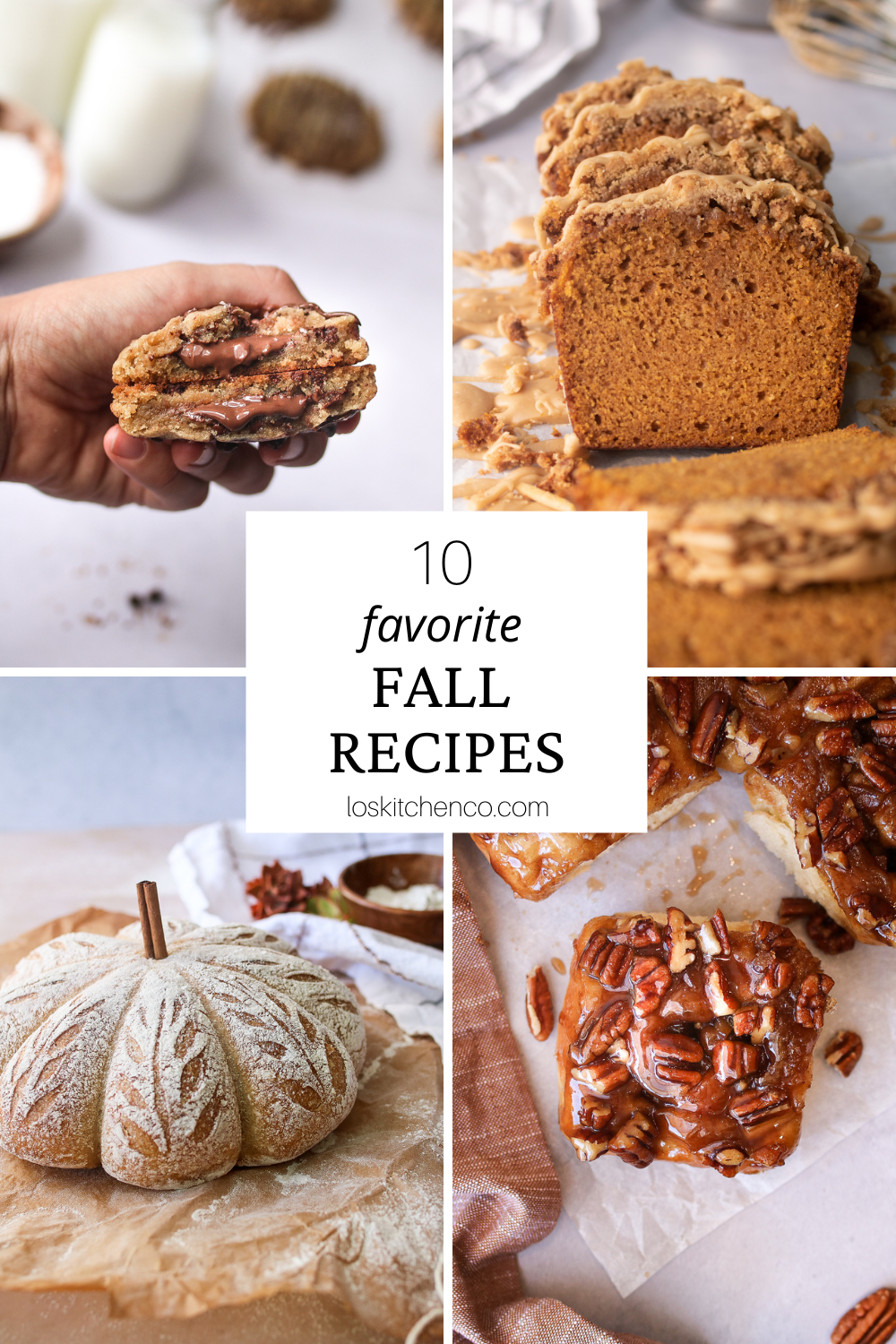 four different fall recipes