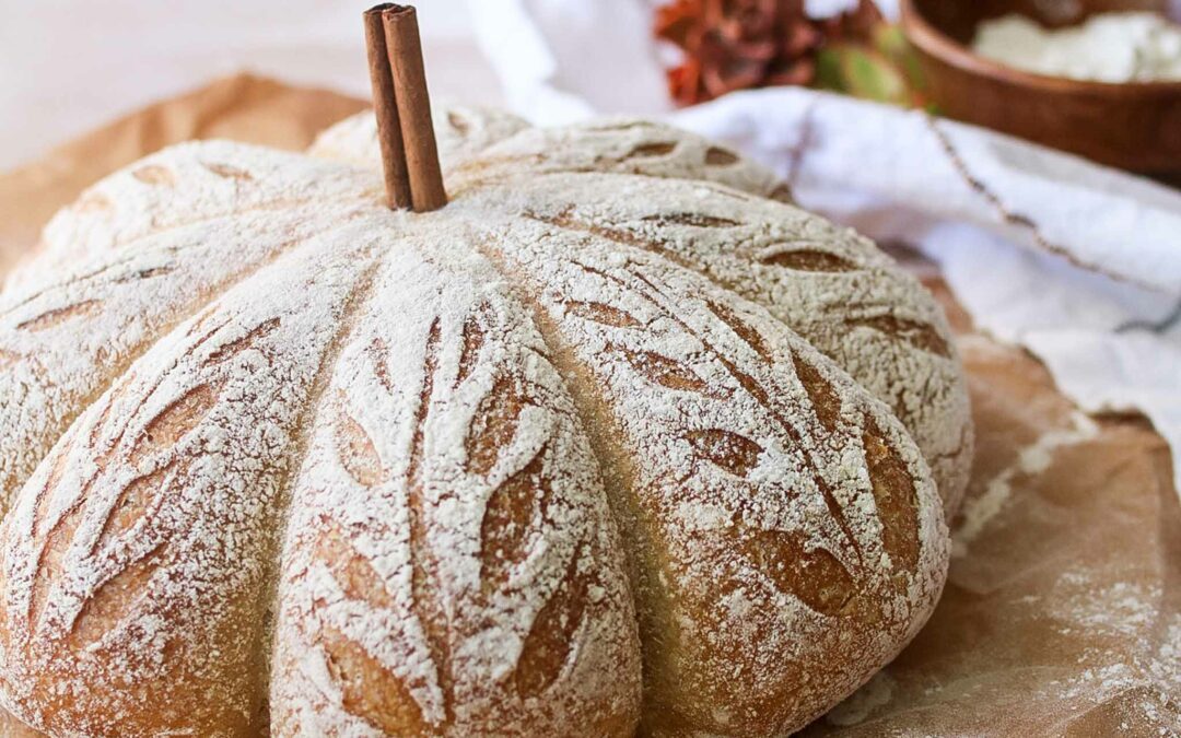 Pumpkin Shaped Artisan Bread