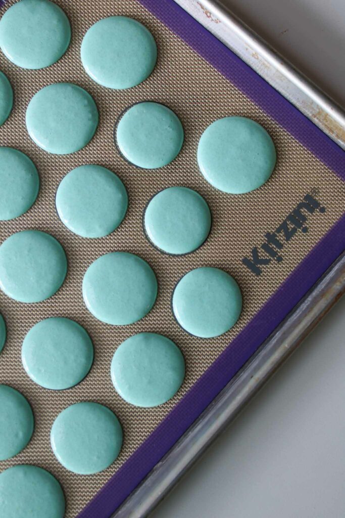 piped macarons
