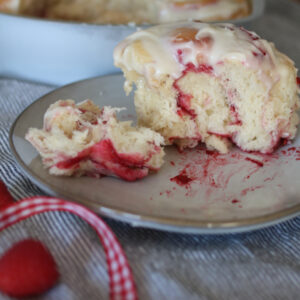 middle of raspberry sweet roll