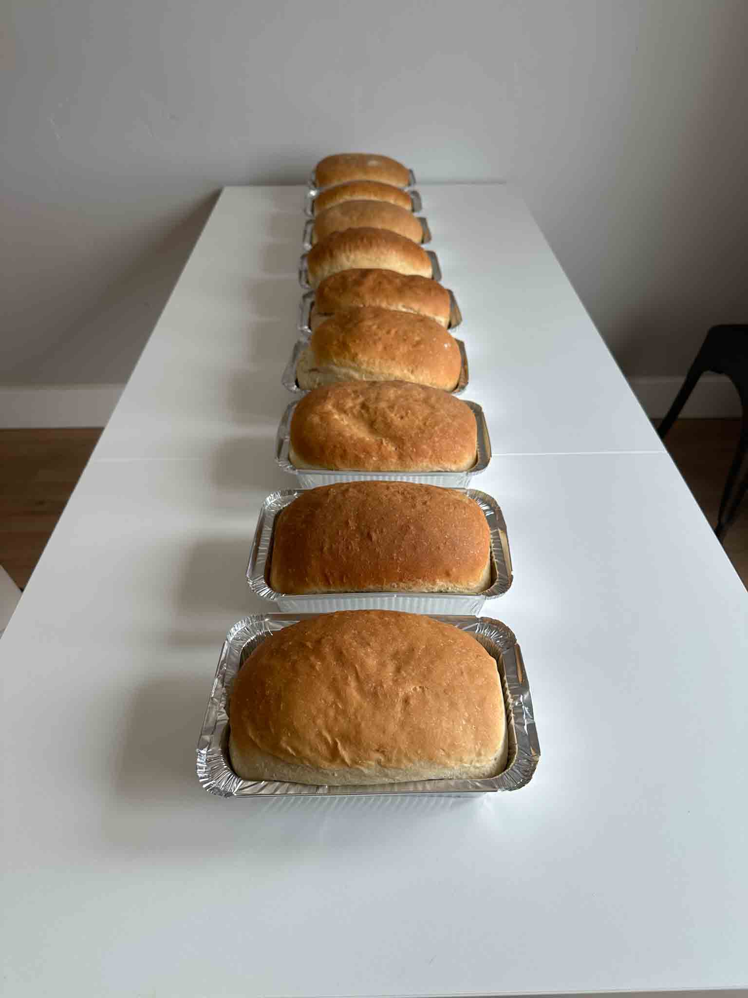baked bread in loaf pans