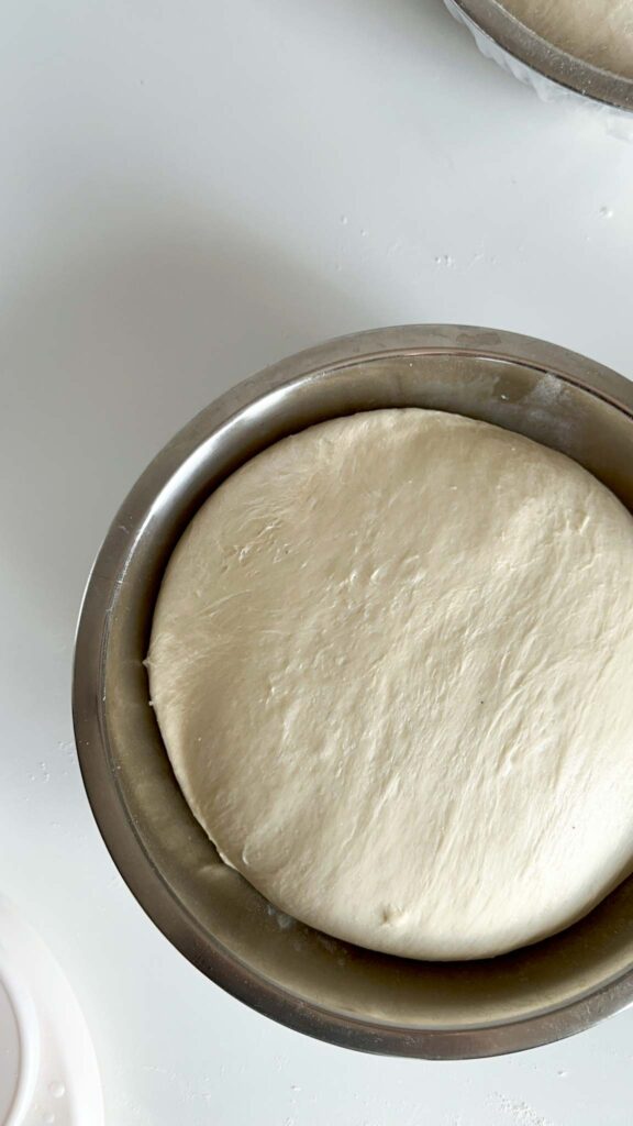 proofed dough in bowl