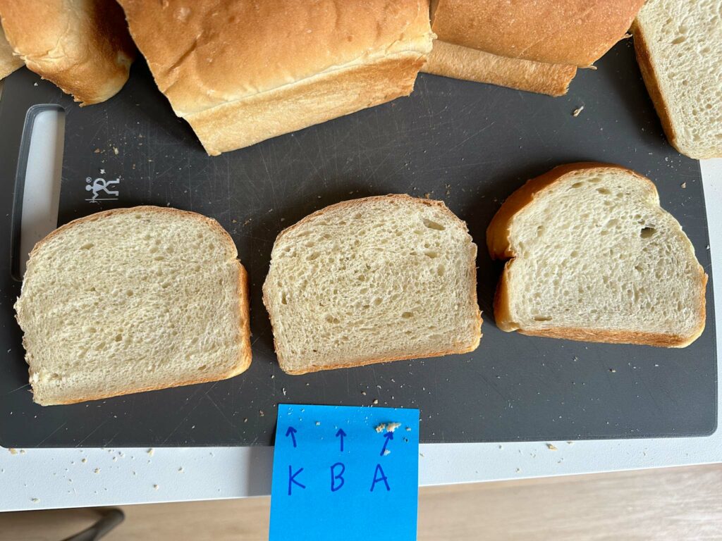 bread flour test samples